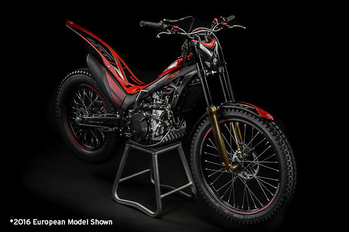For 2017, Montesa has released the Cota 300RR (shown) and the 4RT260 with a host of improvements based upon the brand's World Championship-winning efforts. PHOTOS COURTESY OF AMERICAN HONDA MOTOR CO., INC.